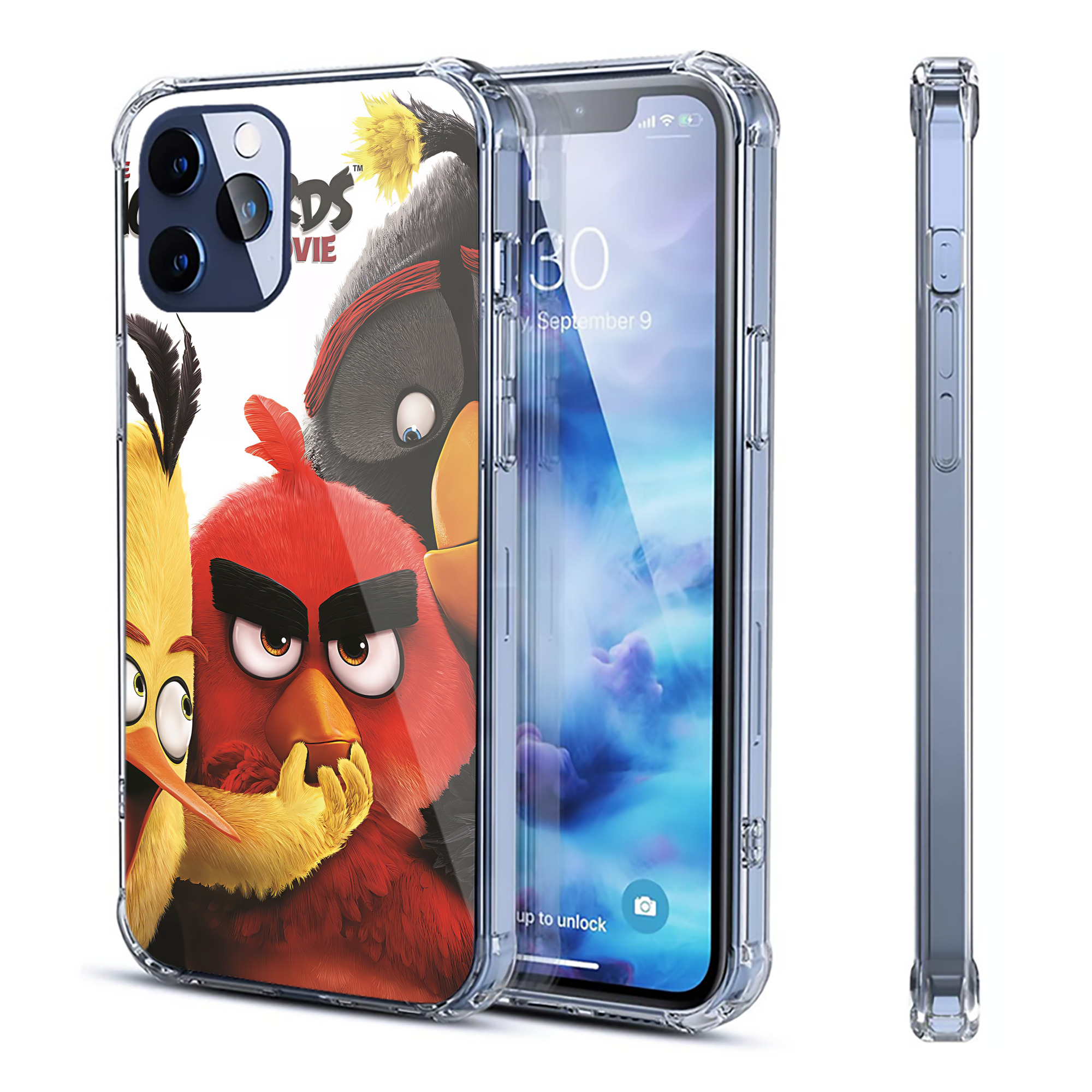 （画像用） Angry Birds アングリーバード 【iPhone 12シリーズ対応】透明スマホケース（クリアソフトケース）